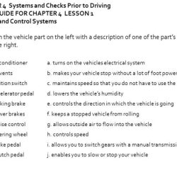 Drivers ed chapter 5 worksheet answers