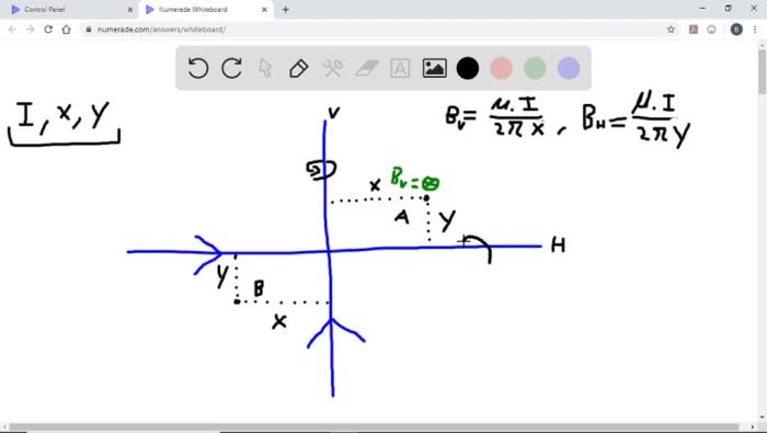 Two wires lie perpendicular to the plane of the paper