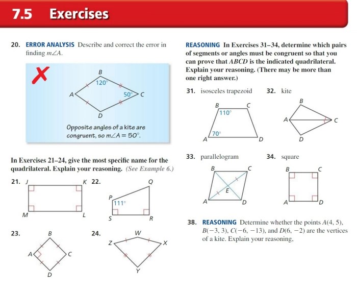 Unit 6 polygons and quadrilaterals answer key